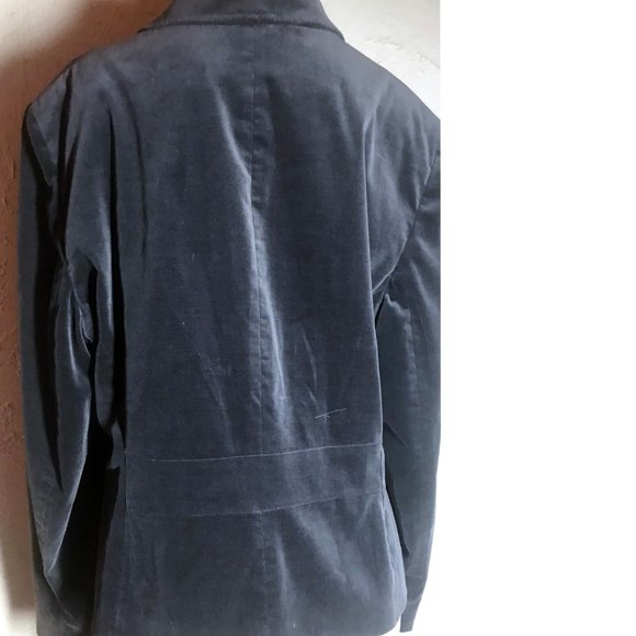 AK Anne Klein  Gray Velvet Blazer Size 16 - Picture 2 of 7
